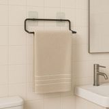 Yapışkanlı Kağıt Havluluk Kağıt Havlu Askısı Tutacağı Metal Banyo Mutfak Havluluğu Modern - Siyah