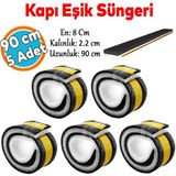 Yapışkanlı Kapı Altı Eşik Süngeri İnce Köpük Soğuk İzolasyon Bandı Fitili Toz Böcek Engelleme 90 Cm 5 Adet