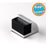 Yapışkanlı Kapı Stoperi Oval Metal Gümüş Krom Kauçuk Başlıklı Durdurucu Güçlü Yapışkanlı Tampon - 1 Adet