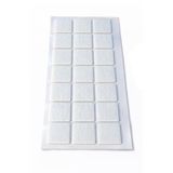 Yapışkanlı Keçe Ped, 30mm x 30mm, 21 Parça, Kare, Beyaz, Sandalye Koltuk Ayağı için, Parke Zemin Koruma, Çizilme ve Gürültü Önleyici