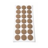 Yapışkanlı Keçe Ped, Kahverengi, Yuvarlak, Sandalye Koltuk Ayağı için, Zemin Koruma, Gürültü Önleme (30mm)