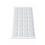 Yapışkanlı Keçe Ped, Kare, 25mm x 25mm, 32 Parça, Beyaz, Sandalye Koltuk Ayağı için, Parke Zemin Koruma, Çizilme ve Gürültü Önleyici