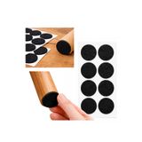 Yapışkanlı Keçe Ped, Siyah, Yuvarlak, Sandalye Koltuk Ayağı için, Zemin Koruma, Gürültü Önleme (50mm)