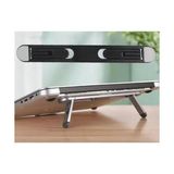 Yapışkanlı Laptop Standı, Taşınabilir, 2 Kademeli Ayarlanabilir, Siyah