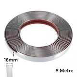 Yapışkanlı Nikelaj Bant Şerit Çıta Krom 18mm 5 Metre