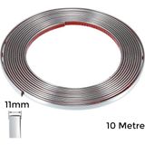 Yapışkanlı Nikelaj Şerit Bant Çıta Krom 11mm 10 Metre