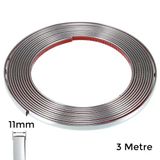 Yapışkanlı Nikelaj Şerit Bant Çıta Krom 11mm 3 Metre