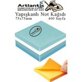 Yapiskanli Not Kagidi 4 Renk 400 Sayfa 1 Paket Buzul Kup Blok Yapiskanli Postit 75X75 Mm Renkli