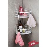 Yapışkanlı Ömür Boyu Paslanmaz Kristal Ayarlanabilir Raf Banyo Düzenleyici Şampuanlık 2 ADET LK-01 B