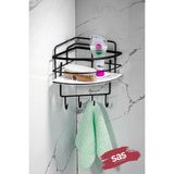 Yapiskanli Omur Boyu Paslanmaz Kristal Ayarlanabilir Raf Banyo Duzenleyici Sampuanlik Lk-01 Sbsk