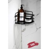 Yapiskanli Omur Boyu Paslanmaz Kristal Ayarlanabilir Raf Banyo Duzenleyici Sampuanlik Lk-01 Ss