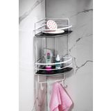 Yapiskanli Omur Boyu Paslanmaz Kristal Ayarlanabilir Raf Banyo Duzenleyici Sampuanlik Lk-02 Bsbk