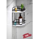 Yapiskanli Omur Boyu Paslanmaz Kristal Ayarlanabilir Raf Banyo Duzenleyici Sampuanlik Lk-02 Sb