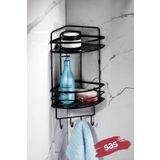 Yapiskanli Omur Boyu Paslanmaz Kristal Ayarlanabilir Raf Banyo Duzenleyici Sampuanlik Lk-02 Sssk