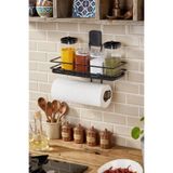 Yapışkanlı Raflı Kağıt Havluluk Paslanmaz Çelik Banyo ve Mutfak Düzenleyici/Organizer Krom