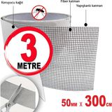 Yapışkanlı Sineklik Pencere Kapı Tülü Tamir Bandı 5cm x 300 Cm. Rulo - ANTRASİT GRİ MAT RAL7016 - 300 x 5 cm.