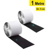 Yapışkanlı Siyah Cırt Cırtlı Bant, 1 Metre, Amerikan Fermuarı, En: 5 Cm, Kuvvetli Cırt Band