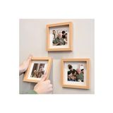 Yapışkanlı Sök-Tak Paspartulu Ahşap 14x14cm Pola Kare Fotoğraf Çerçevesi - 3'lü paket