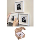 Yapışkanlı Sök-Tak Paspartulu Beyaz 14x14cm POLA Kare Fotoğraf Çerçevesi - 3'lü Paket