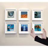 Yapışkanlı Sök-Tak Paspartulu Beyaz 14x14cm POLA Kare Fotoğraf Çerçevesi - 6'lı Paket