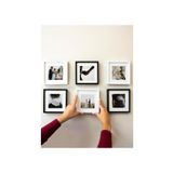 Yapışkanlı Sök-Tak Paspartulu Beyaz - Siyah 14x14cm POLA Kare Fotoğraf Çerçevesi - 6'lı Paket