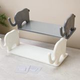 Yapışkanlı Tutacaklı Plastik Etajer 12X31 Cm (Beyaz/Gri)