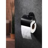 Yapışkanlı Tuvalet Kağıtlığı Wc Kağıtlık Tuvalet Kağıdı Askısı Geniş Kapak Siyah S-109 KASA - 4