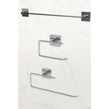 Yapışkanlı Uzun Havluluk Rulo Havlu Peçetelik Wc Kağıtlık Banyo Mutfak Set - Krom - STANDART