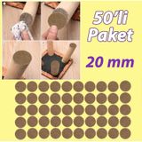 Yapiskanli Yuvarlak Kece Masa Sandalye Parke Zemin Ayak Koruyucu Kaydirmaz 20 Mm Kecesi (50'Lı Paket)