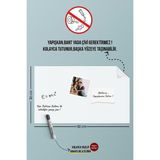 Yapışkansız Tutunabilen 2 Adet Beyaz Akıllı Kağıt 50X70 Cm, Yazı Tahtası, Sihirli Pano - Çok Renkli