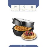 Yapışmaz Belçika Waffle Makinesi, 1000W, Siyah