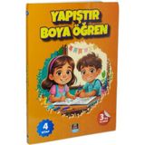 Yapıştır Boya Öğren Ilk Kelimelerle Araçlar, Hayvanlar, Çiftlik, Yaşantımız (4 Kitap Set) 3+Yaş