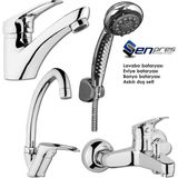 Yapıstore Banyo + Mutfak Evye + Lavabo Bataryası + Duş Seti