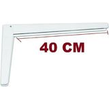 Yapıtaşı YT400 Beyaz Duvara Montajlı Katlanır Masa Ayağı Konsolu Aparatı 40 cm Metal