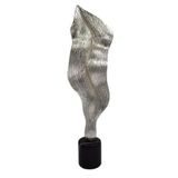 Yaprak Dekor Alüminyum Gümüş Obje 63X18 Cm Szr-T-5-G