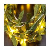 Yaprak Dekorlu 3 Metre Peri Led Pilli Işık Yılbaşı Süsü Günışığı Aydınlatma Gece Lambası Yaprak Dekor Aydınlatma