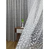 Yaprak Desen Fransız Dantel Tül Perde , 200x260, Seyrek Pile, 1/2