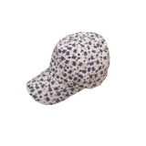 Yaprak Desenli Çocuk Şapkası Ayarlanabilir Çocuk Cap 3-6 Yaş Lacivert Beyaz
