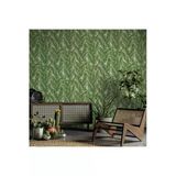 Yaprak Desenli Duvar Kağıdı - Vera 1507-3, Yeşil, Elyaf Taban (Non-Woven) - 16.5 M2