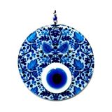 Yaprak Desenli El Yapımı Cam Nazar Boncuğu, Yaprak Desenli Cam Duvar Süsü