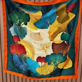 Yaprak Desenli Fular (70X70)