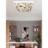 Yaprak Desenli Modern LED Avize, 60X60 Salon Tipi Ev Avize, 60WATT Beyaz Işık, Modern Lüks Avize