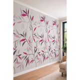 Yaprak Desenli Modern Minimalist Tek Parça Tekstil Duvar Kağıdı, 240 x 240