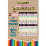 Yaprak Hediyelik Kişiye Özel Okul Etiketi Kalem Defter Özel Isim Yazılabilen Etiket Sticker Seti