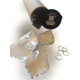 Yaprak Kristal Avize Tasi 5 Adet Cam Lazer Kesim 60 Mm