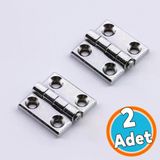 Yaprak Menteşe Metal 2 Adet 30X30 Mm Gümüş Krom Kapi Pencere Dolap Mobilya Kapak Menteşe Bağlantı