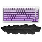 Yaprak Şekilli Beyaz Klavye Bilek Desteği Ergonomik & Konforlu Memory Foam Kaymaz Taban Bilek Yastığı (Siyah)