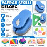 Yaprak Şekilli Orta Boy Şekilli Delgeç | Kağıt Fon Kartonu Eva Delgeç | Scrapbook Hobi Delgeci