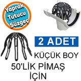 Yaprak Tutucu Gider Pislik Tutucu 2 Adet 50 Lik Pimaş Boru Için Ahtapot Oluk Tutucu Plastik Küçük Boy