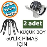 Yaprak Tutucu Küçük Boy Oluk Gideri Pislik Tutucu Ahtapot Yaprak Tutucu Q50'LİK Pimaş Boru Süzgeç 2 Adet